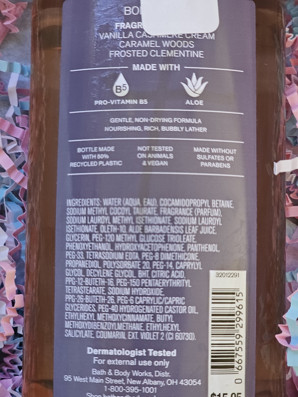 Bath & Body Works Snowflakes & Cashmere Body Wash - Picture 2 of 2